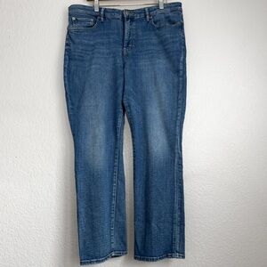 Lauren Ralph Lauren Women’s Size 16 Straight Leg Blue Jeans Stretch Denim